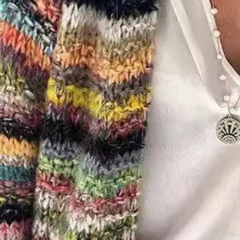 Women's Colorful Long Sleeve Cardigan - Image 3