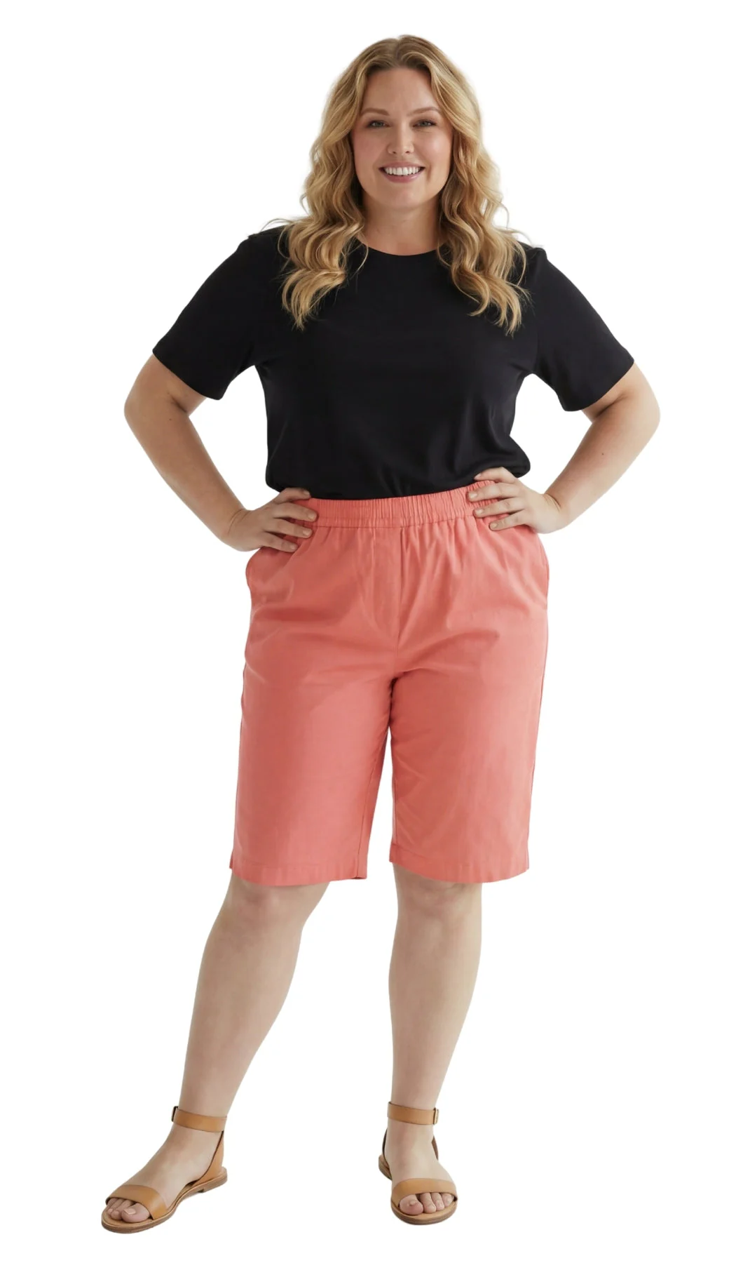 Women's Easy Pull on Bermuda Shorts in Denim and Twill - Image 27