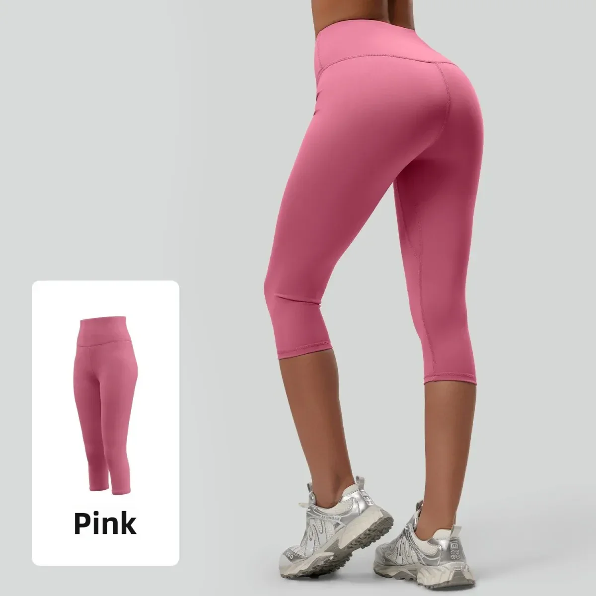 Women's High Waist Butt Lifting Capri Yoga Pants - Image 39