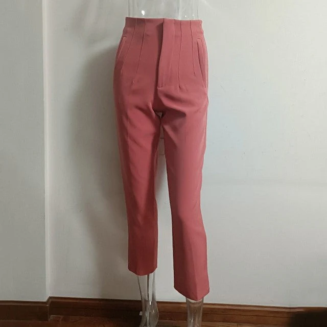 Women's High-Waisted Straight Leg Pants - Image 22