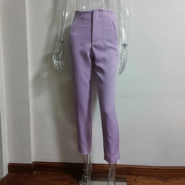 Women's High-Waisted Straight Leg Pants - Image 37