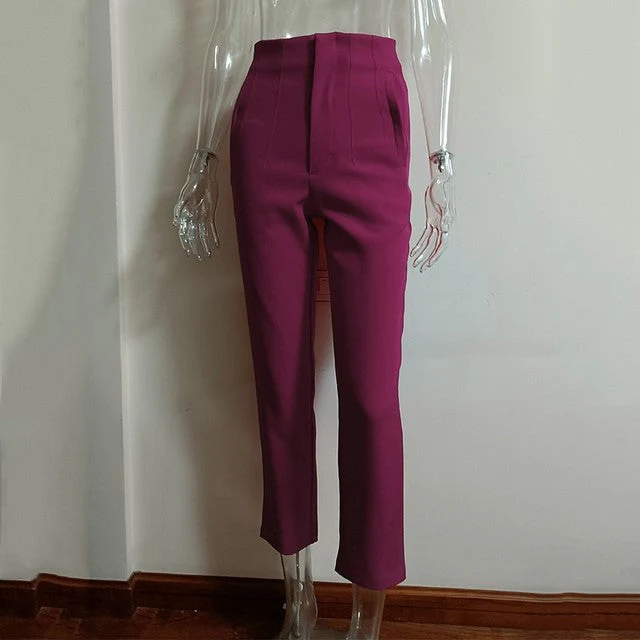 Women's High-Waisted Straight Leg Pants - Image 46