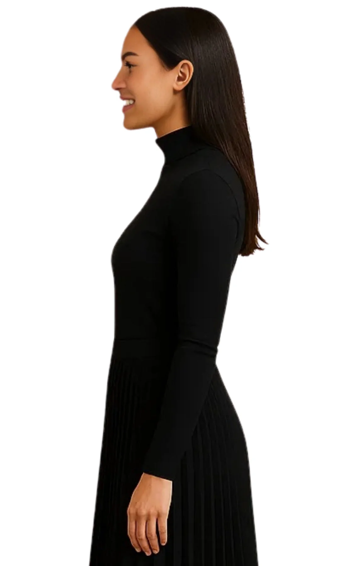 Women's Long Sleeve Cotton Blend Mock Neck Top - An All-Season Essential - Image 8