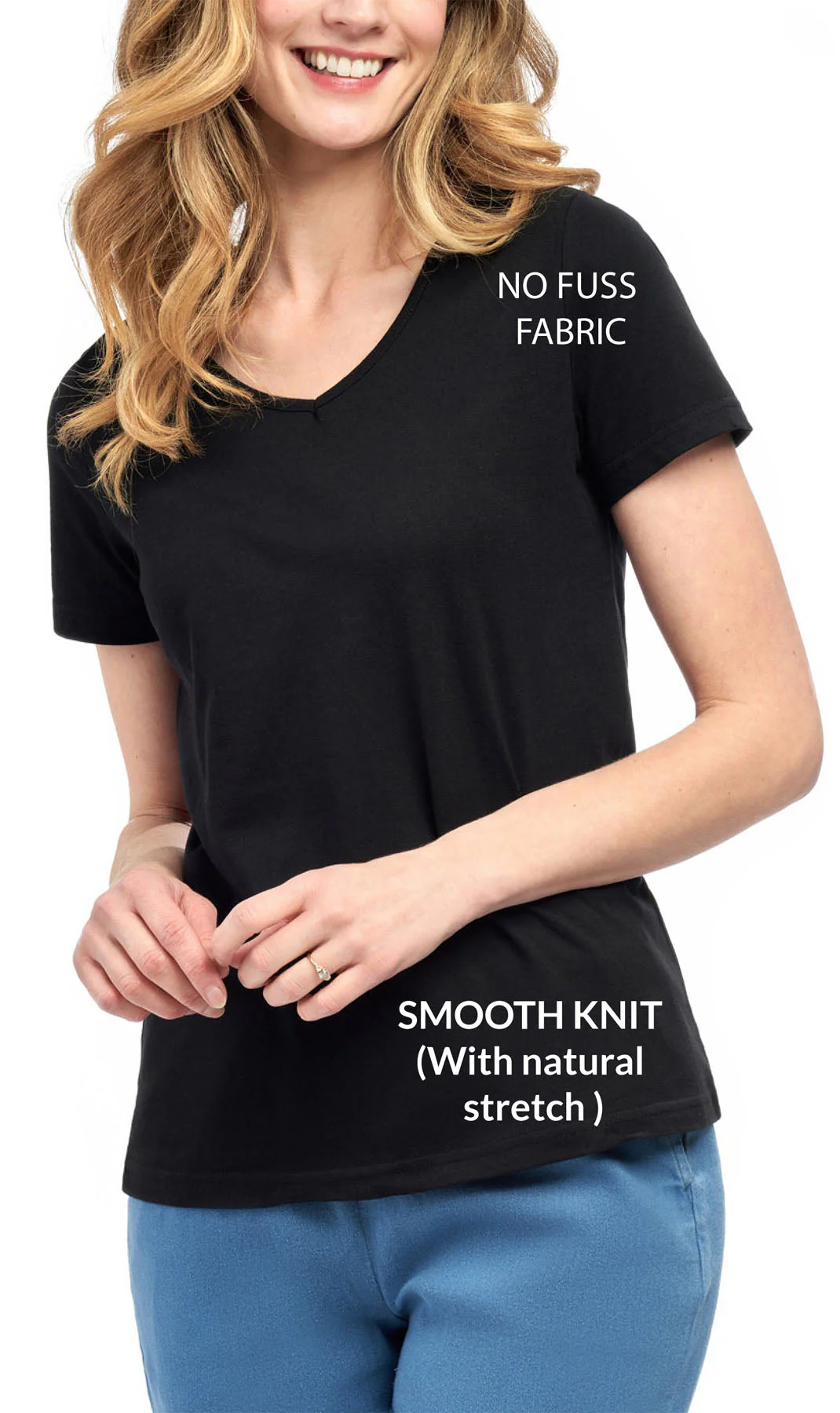 Women's Perfect Short-Sleeve V-Neck Tee Shirt - Cotton blend and Wrinkle Resistant - Image 7