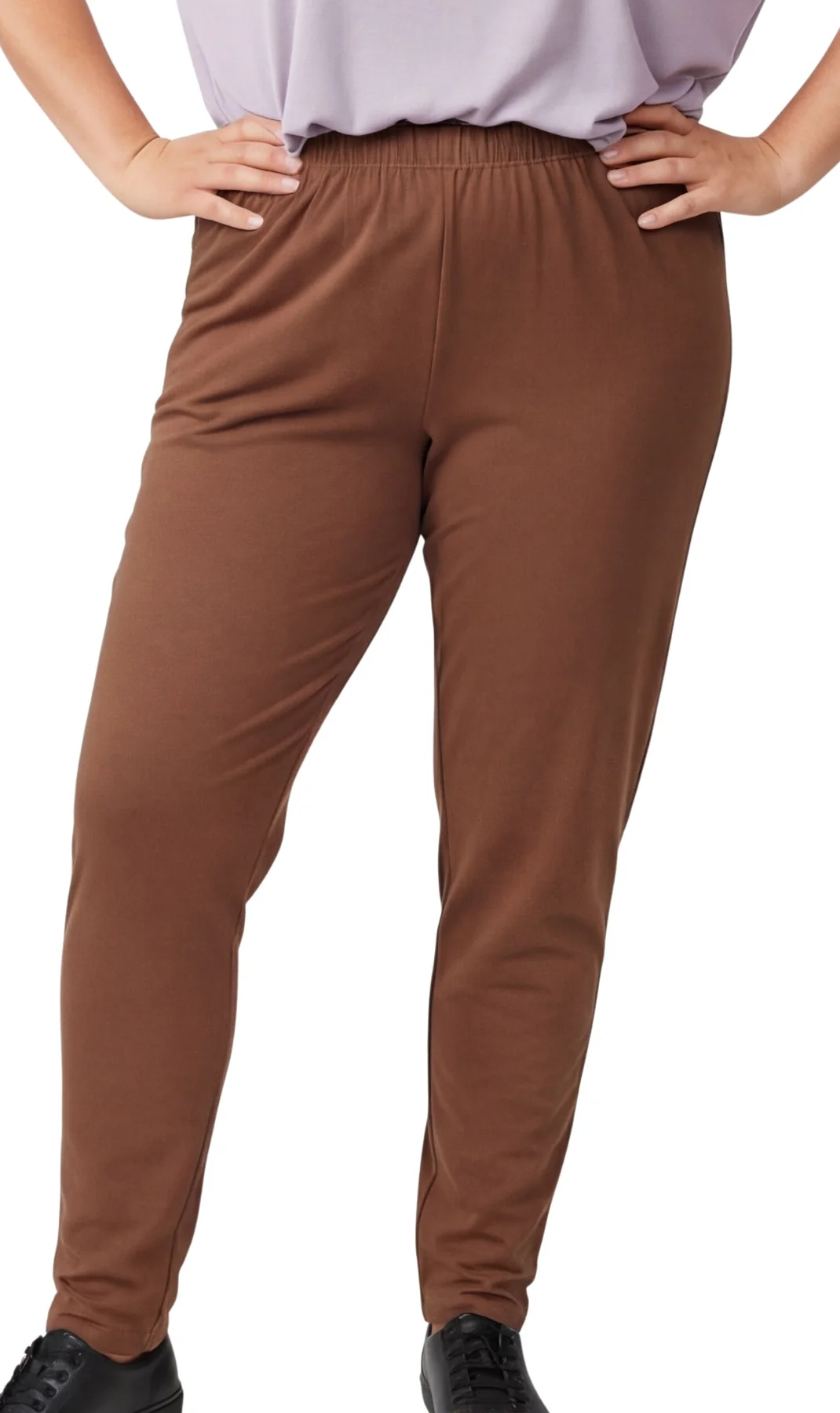 Women's Premium Cotton Stretch High-Waisted Black Leggings - Dressy Comfort in an Everyday Essential - Image 6