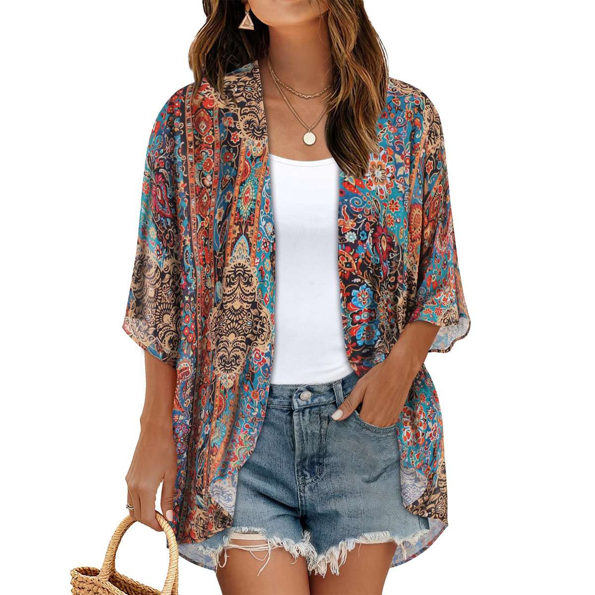Women's Printed Chiffon Cardigan - Image 133