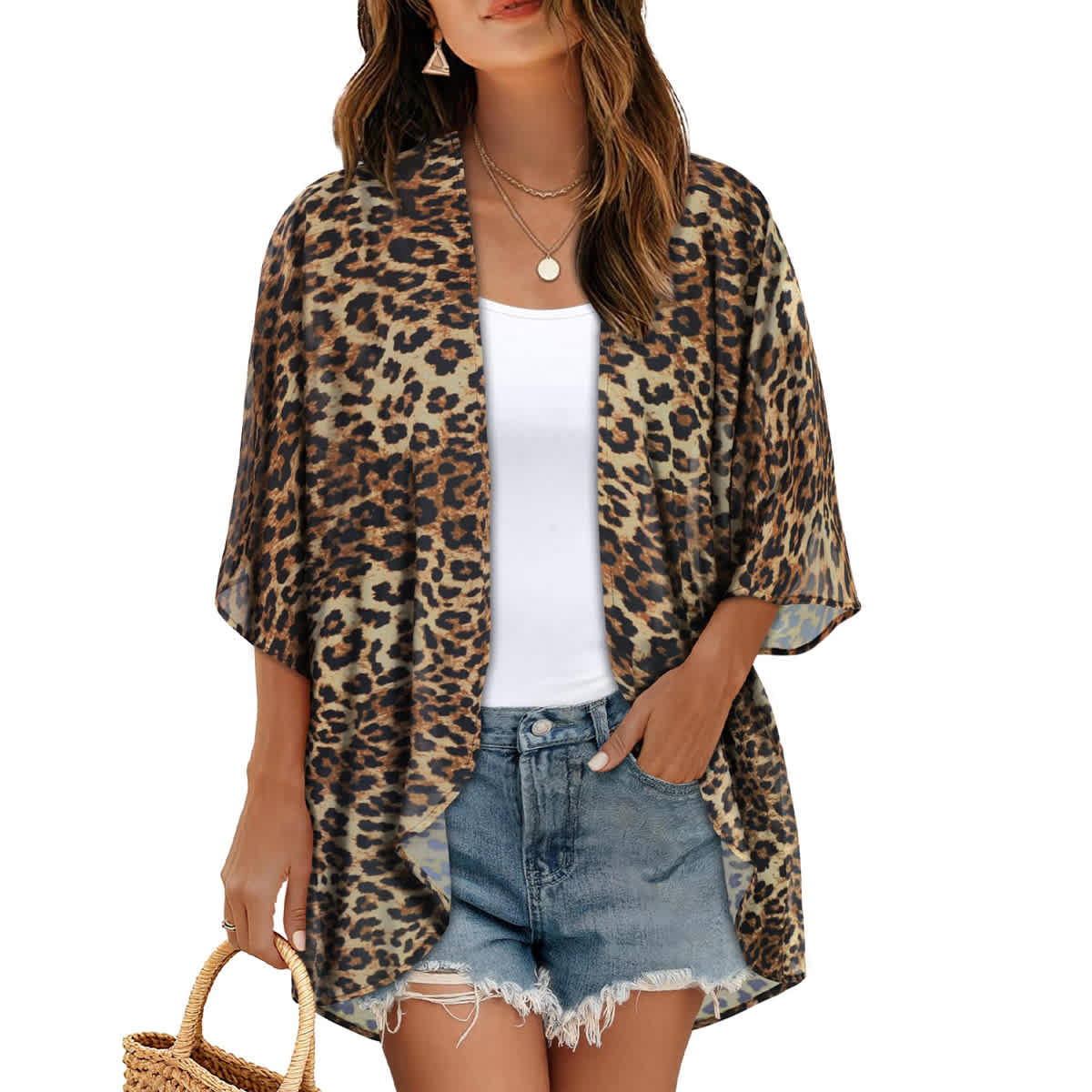 Women's Printed Chiffon Cardigan - Image 223