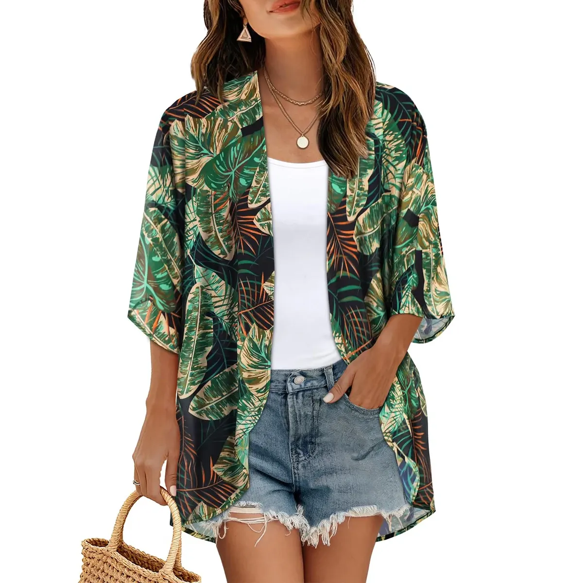 Women's Printed Chiffon Cardigan - Image 27