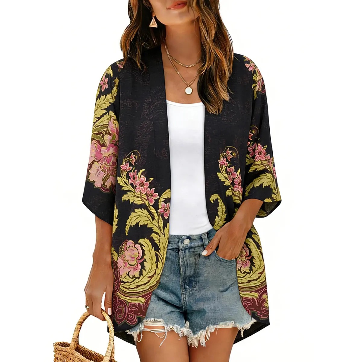 Women's Printed Chiffon Cardigan - Image 30