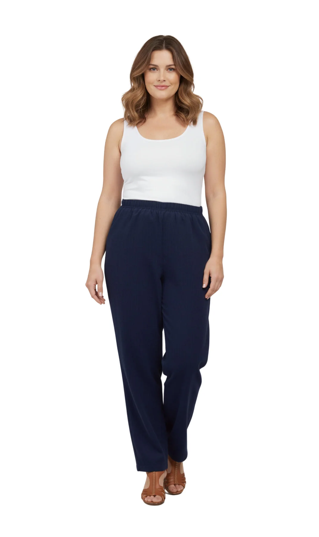 Womens Pull On Fine Wale Corduroy Pants with soft-covered elastic waist - Image 28