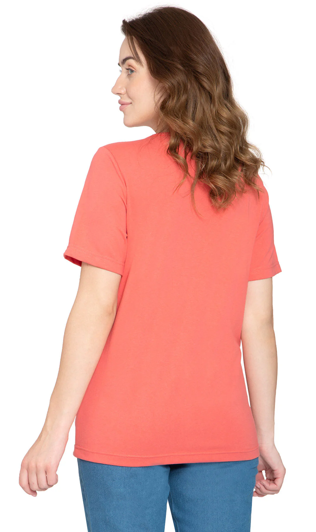 Women's Relaxed Fit Short-Sleeve Crew neck knit Tee Shirt - Image 2
