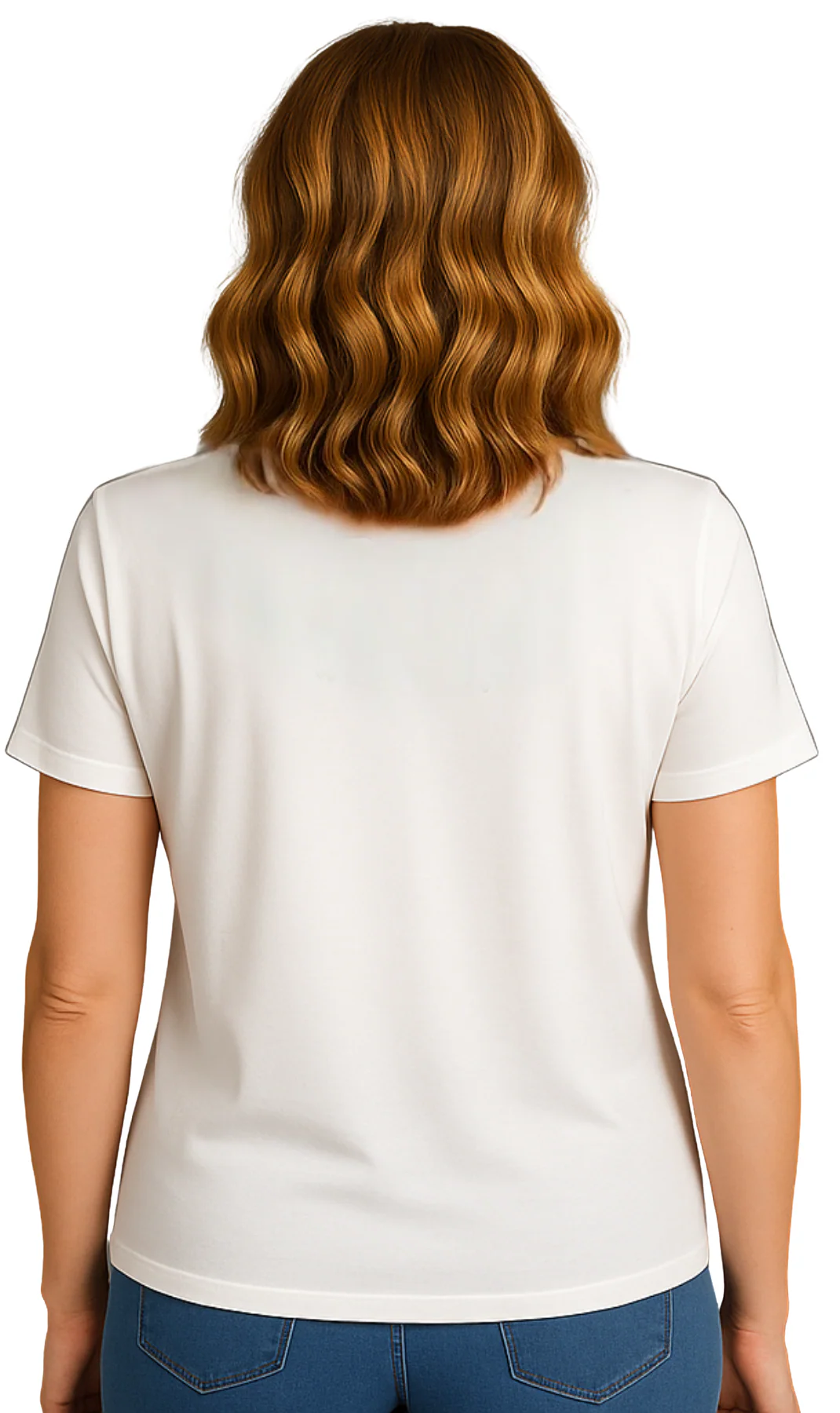 Women's Scalloped Neckline Embellished Tee - Image 2