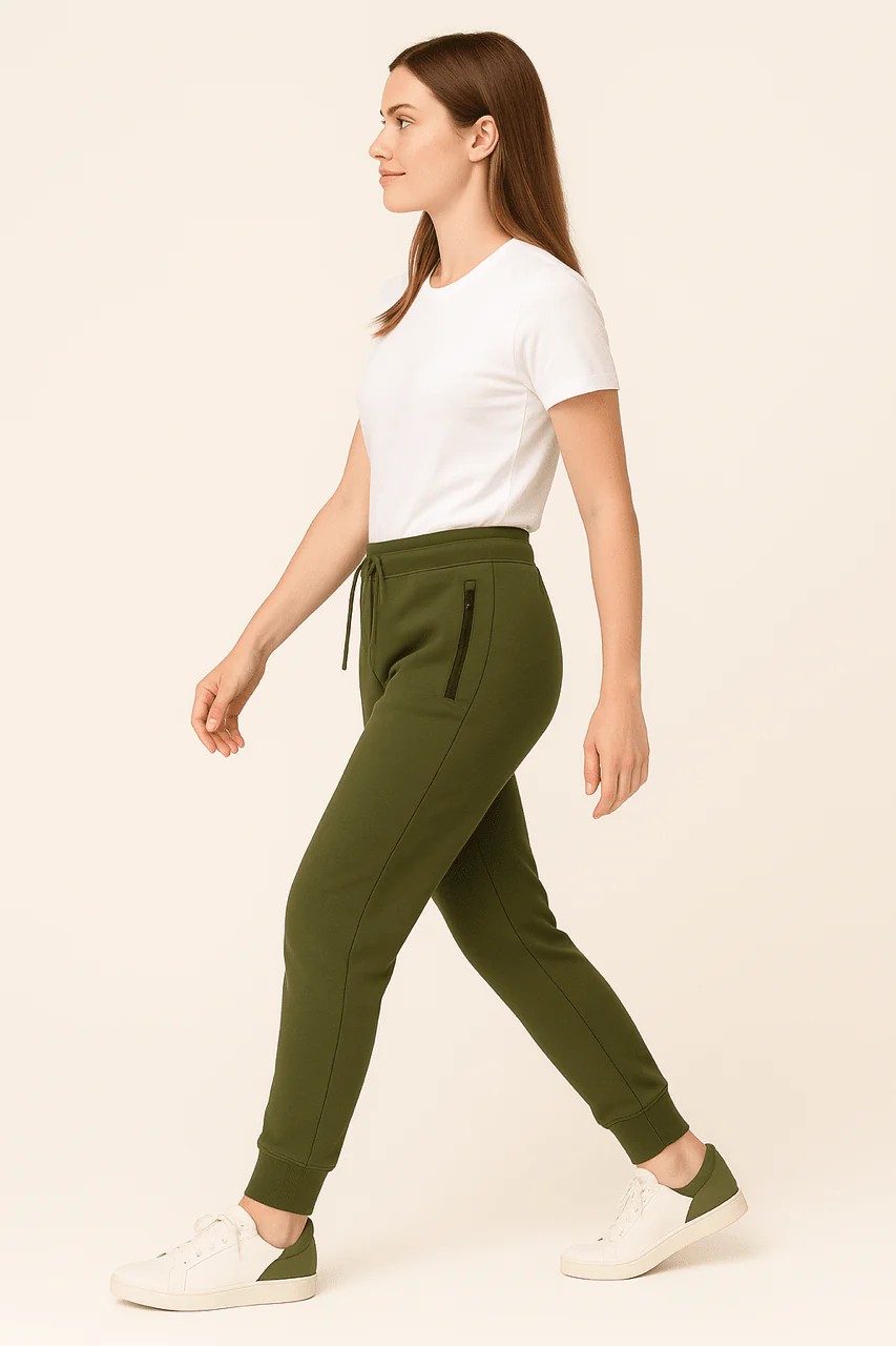 BenBen Womens Zipper Pocket Fleece Jogger - Image 5