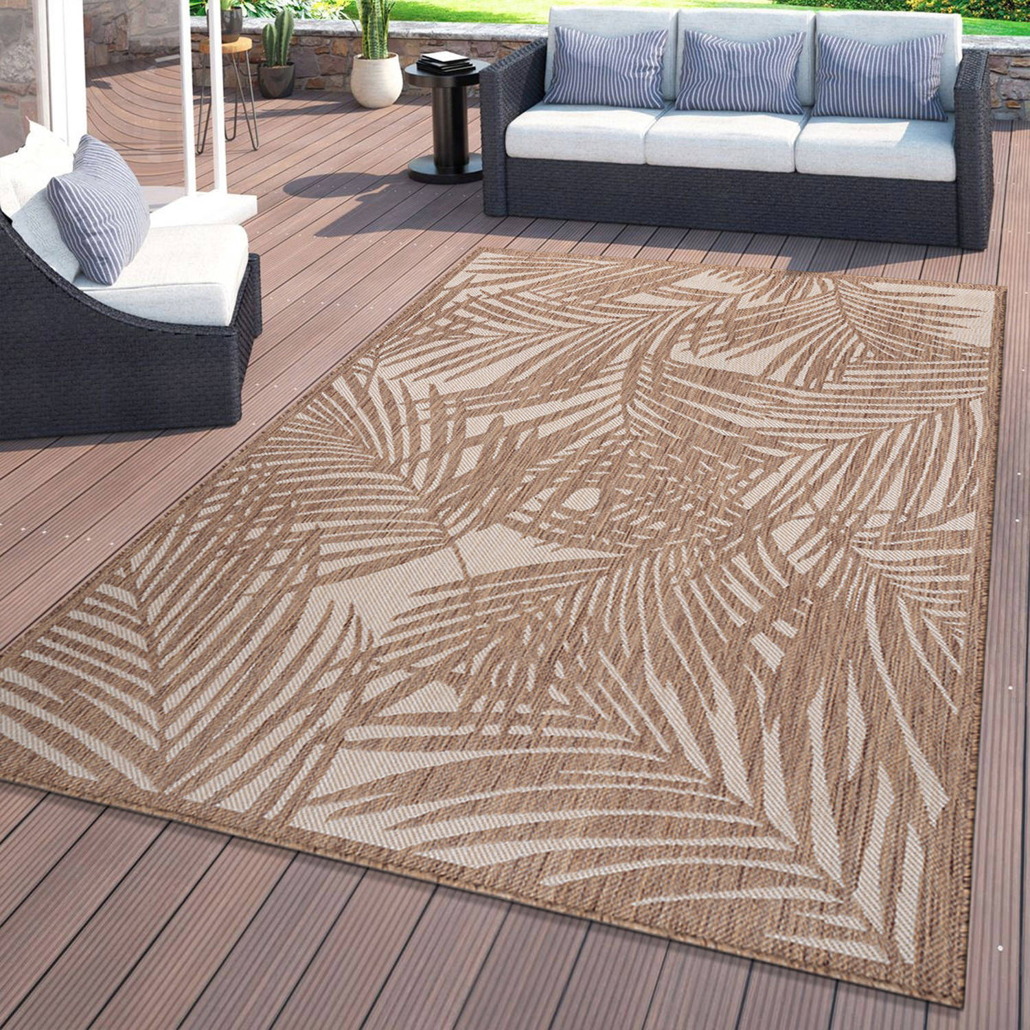 World Rug Gallery Palm Collection 5'x7' - Image 48