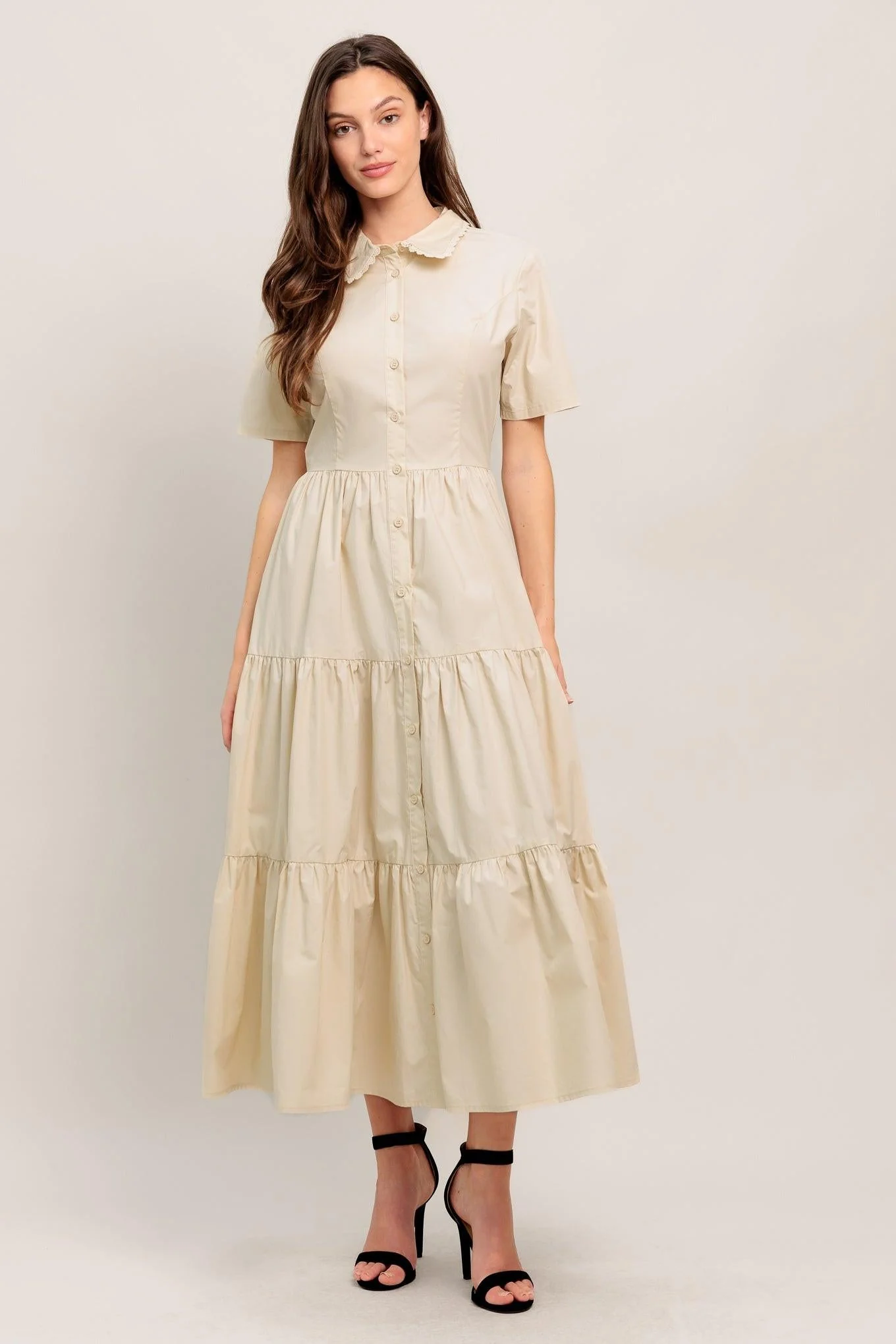Worth the Wait Woven Midi Dress - Image 3