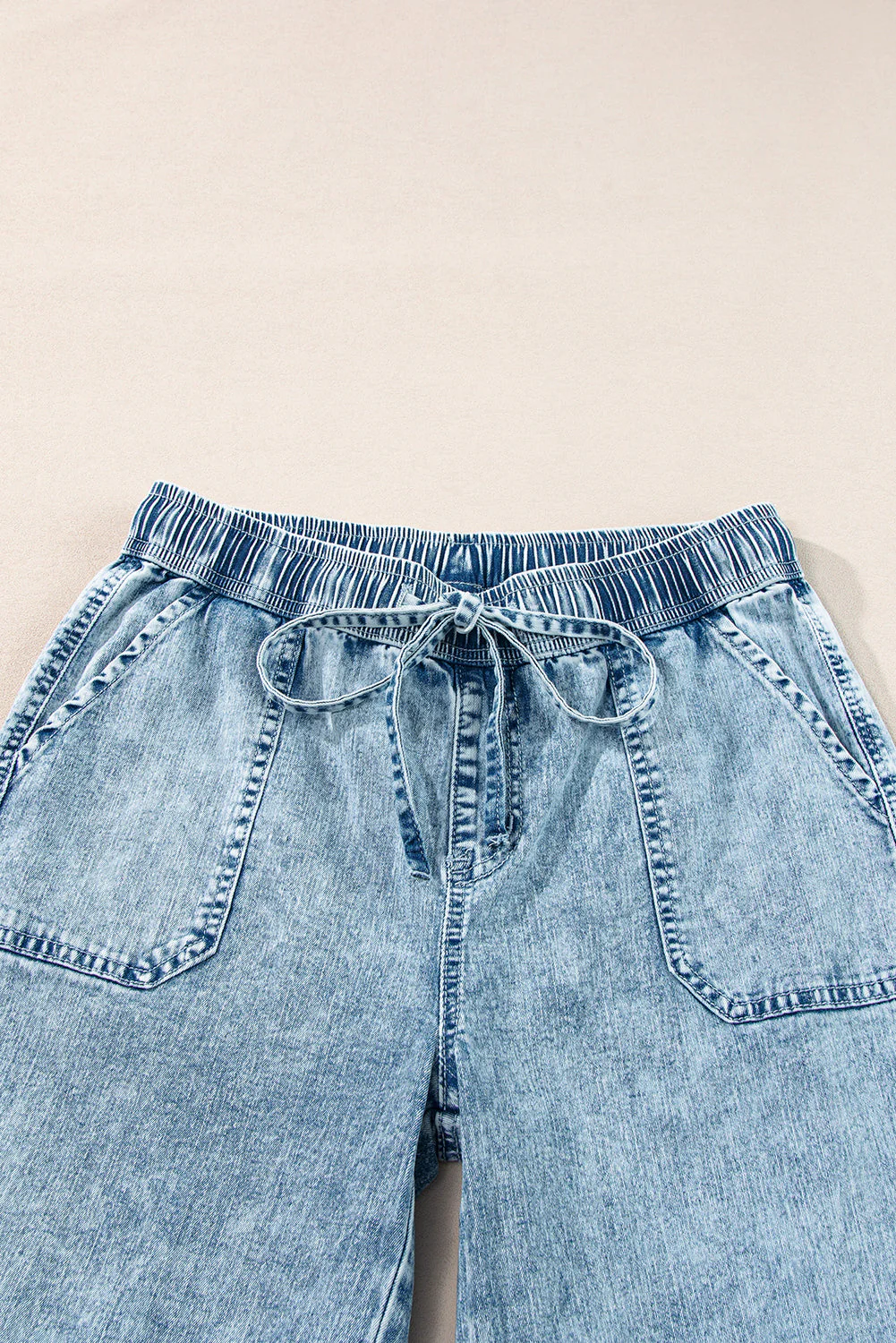 Threaded Pear Yamileth Waistband Loose Straight Pants - Image 3