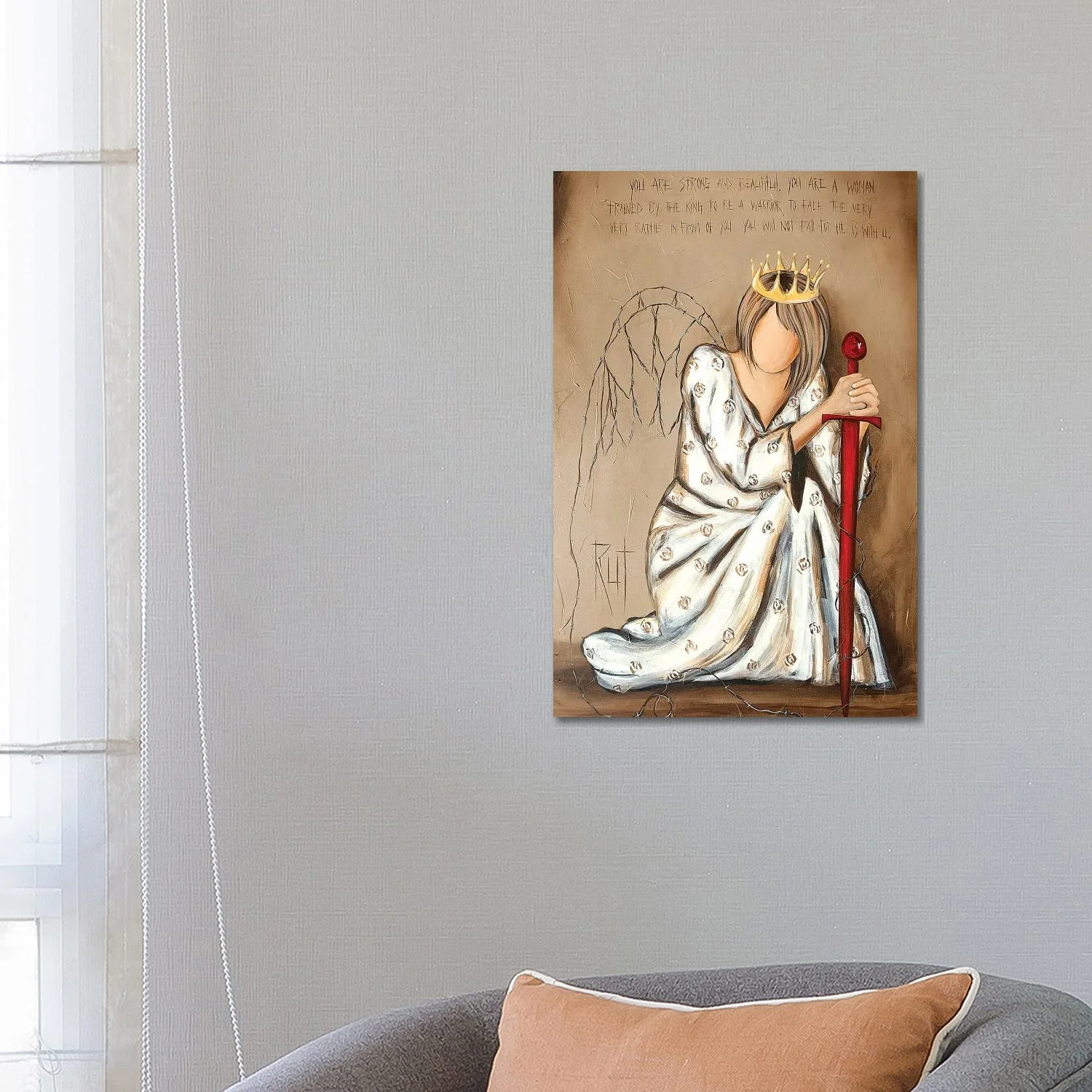 You Are Strong And Beautiful by Ruth's Angels - Canvas Gallery Wrap - Image 2