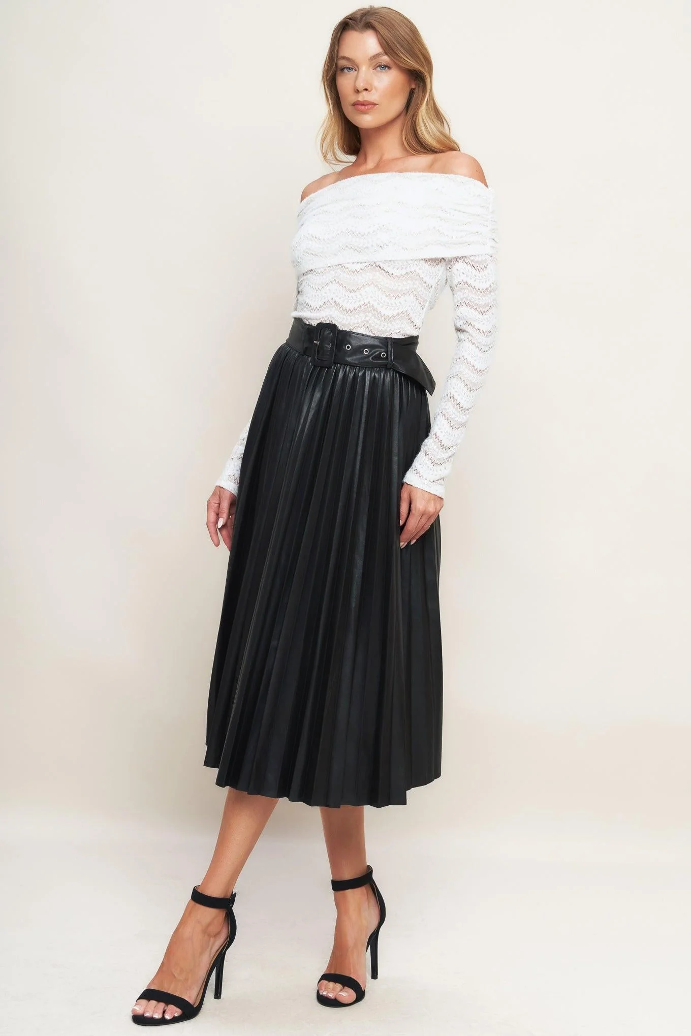 You Fill My Life With Leather Midi Skirt - Image 6