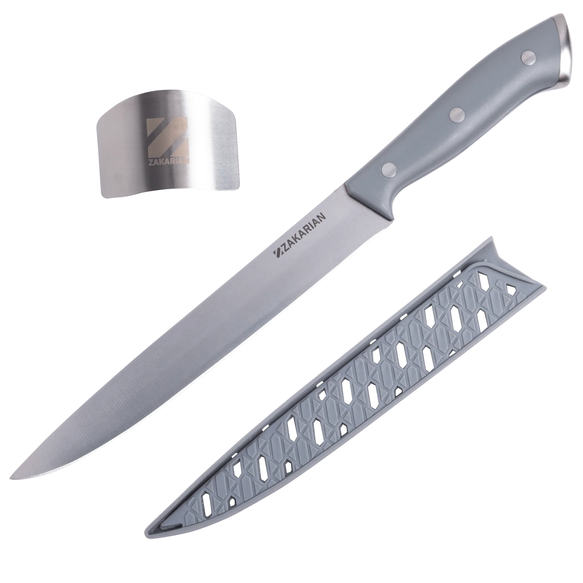 Zakarian by Dash 8" Slicing Knife with Finger Guard - Image 2