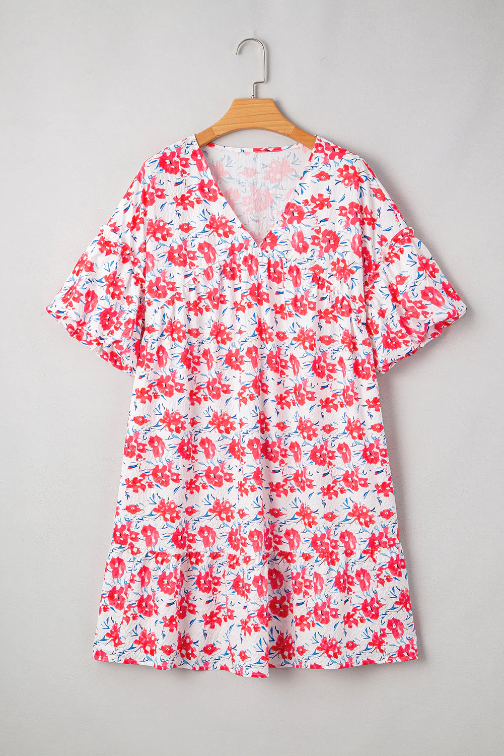 Threaded Pear Zariah Ruffled Half Sleeve PLUS Dress - Image 9