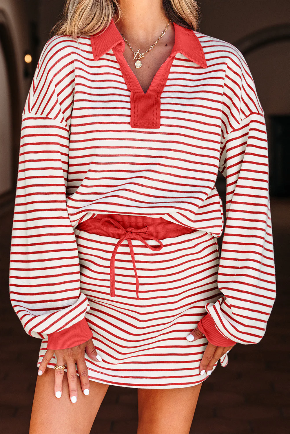 Threaded Pear Zaylee Collared Drop Shoulder Pullover - Image 6