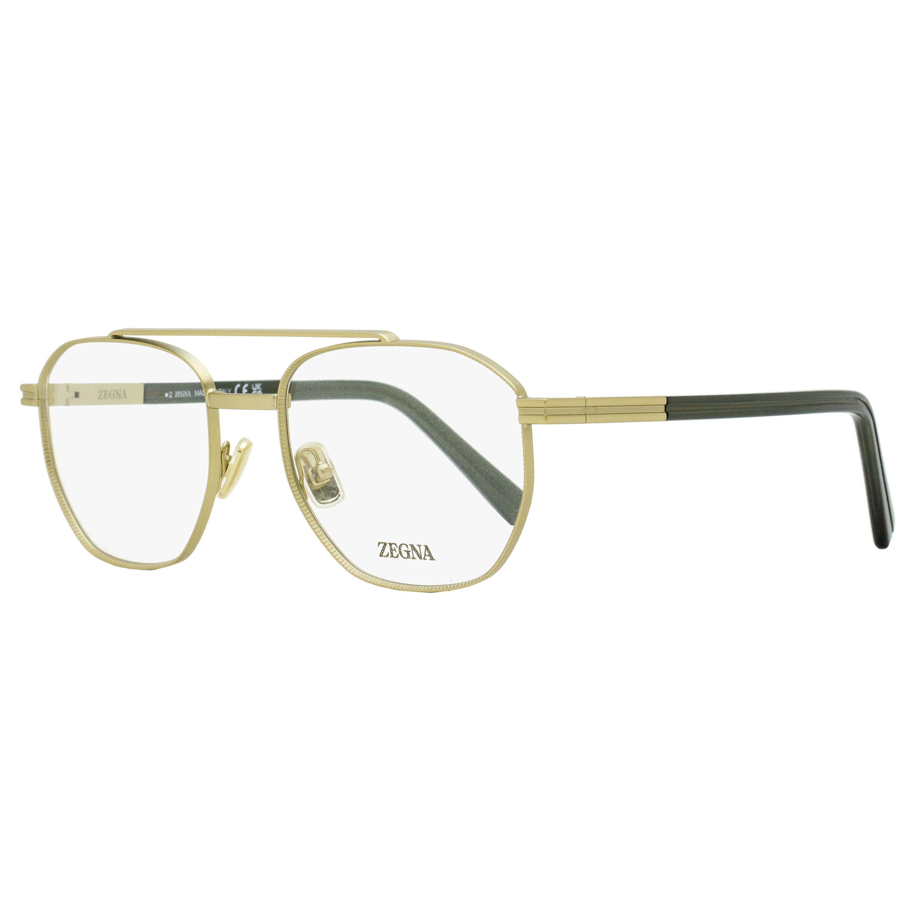 Zegna Geometric Pilot Eyeglasses EZ5285 009 Matte Gunmetal 53mm - Image 5