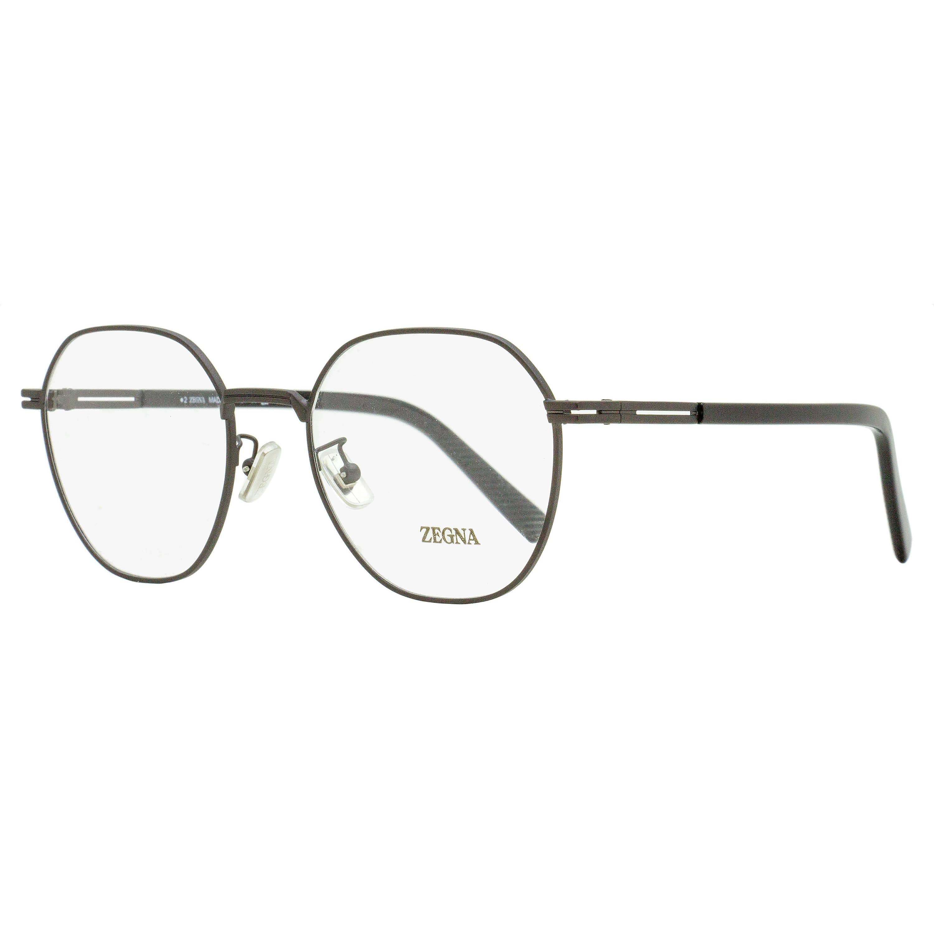 Zegna Geometric Round Eyeglasses EZ5270-H 009 Matte Gunmetal 53mm