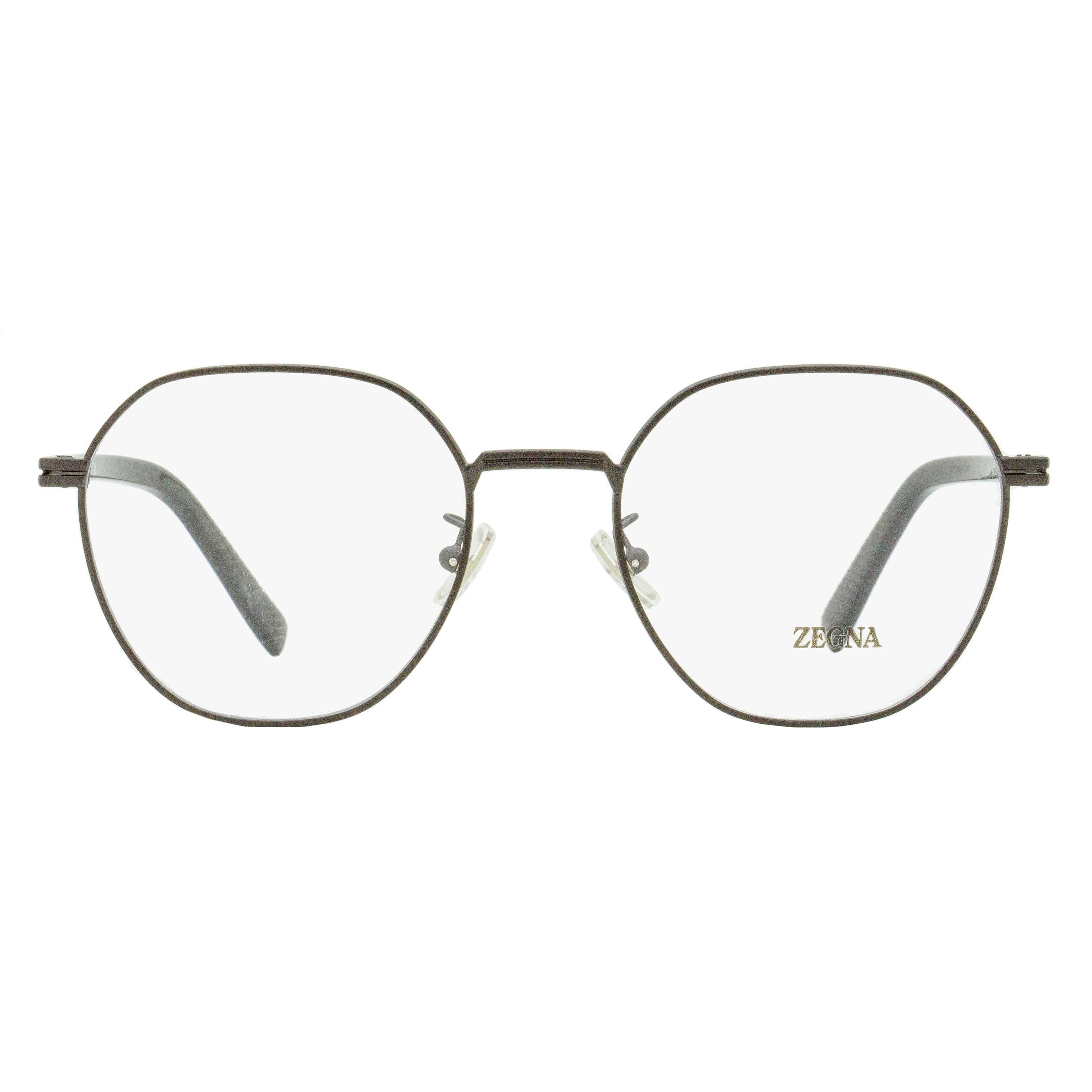 Zegna Geometric Round Eyeglasses EZ5270-H 009 Matte Gunmetal 53mm - Image 2