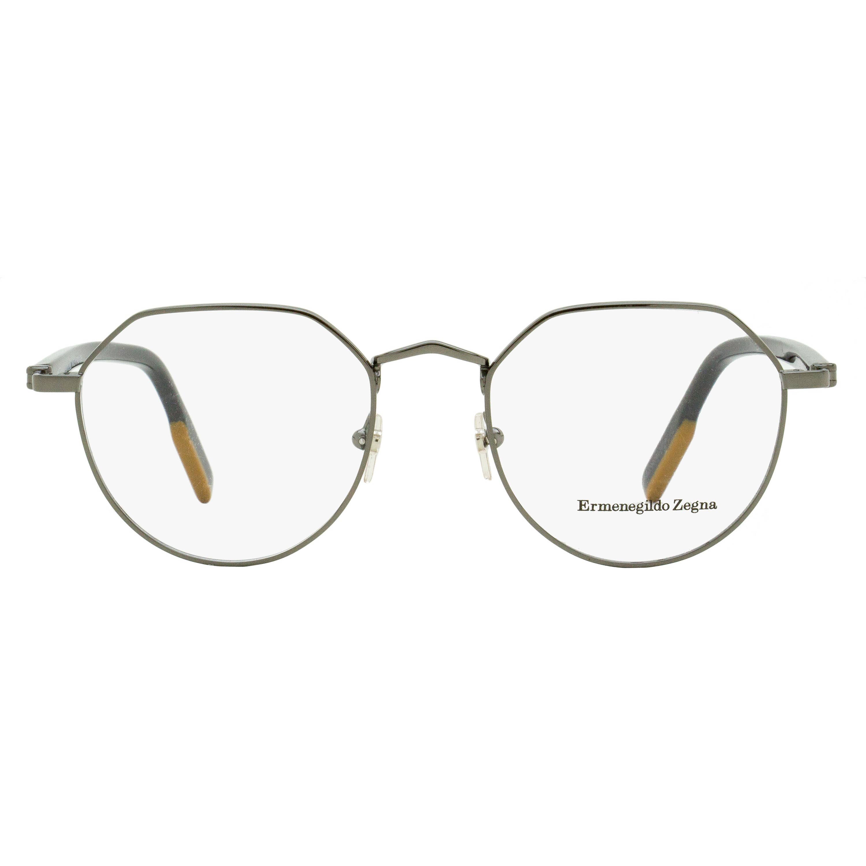 Zegna Geometric Vicuna Eyeglasses EZ5238 012 Ruthenium/Black 50mm - Image 2