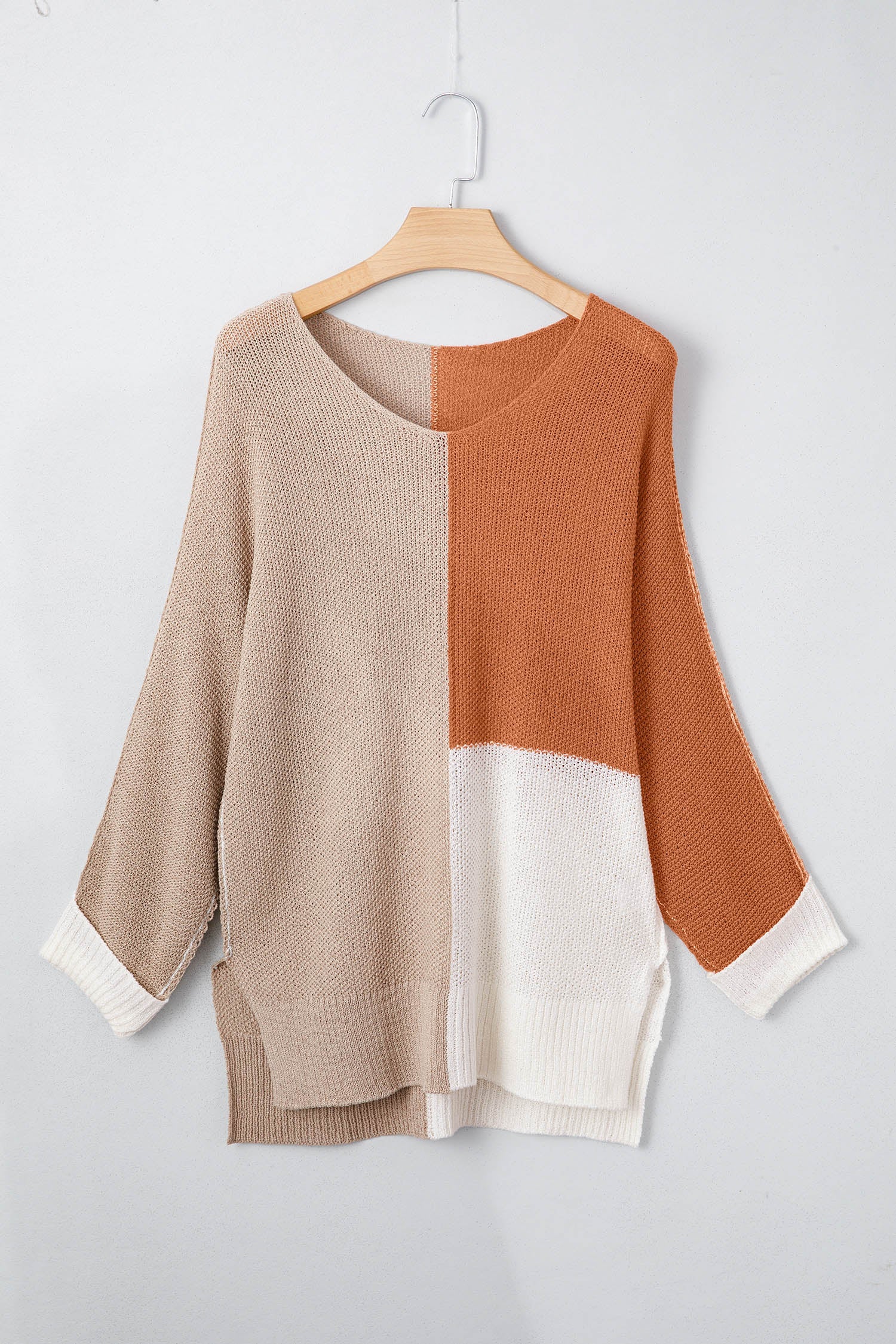 Threaded Pear Zendaya Block Knit Loose Sweater - Image 8